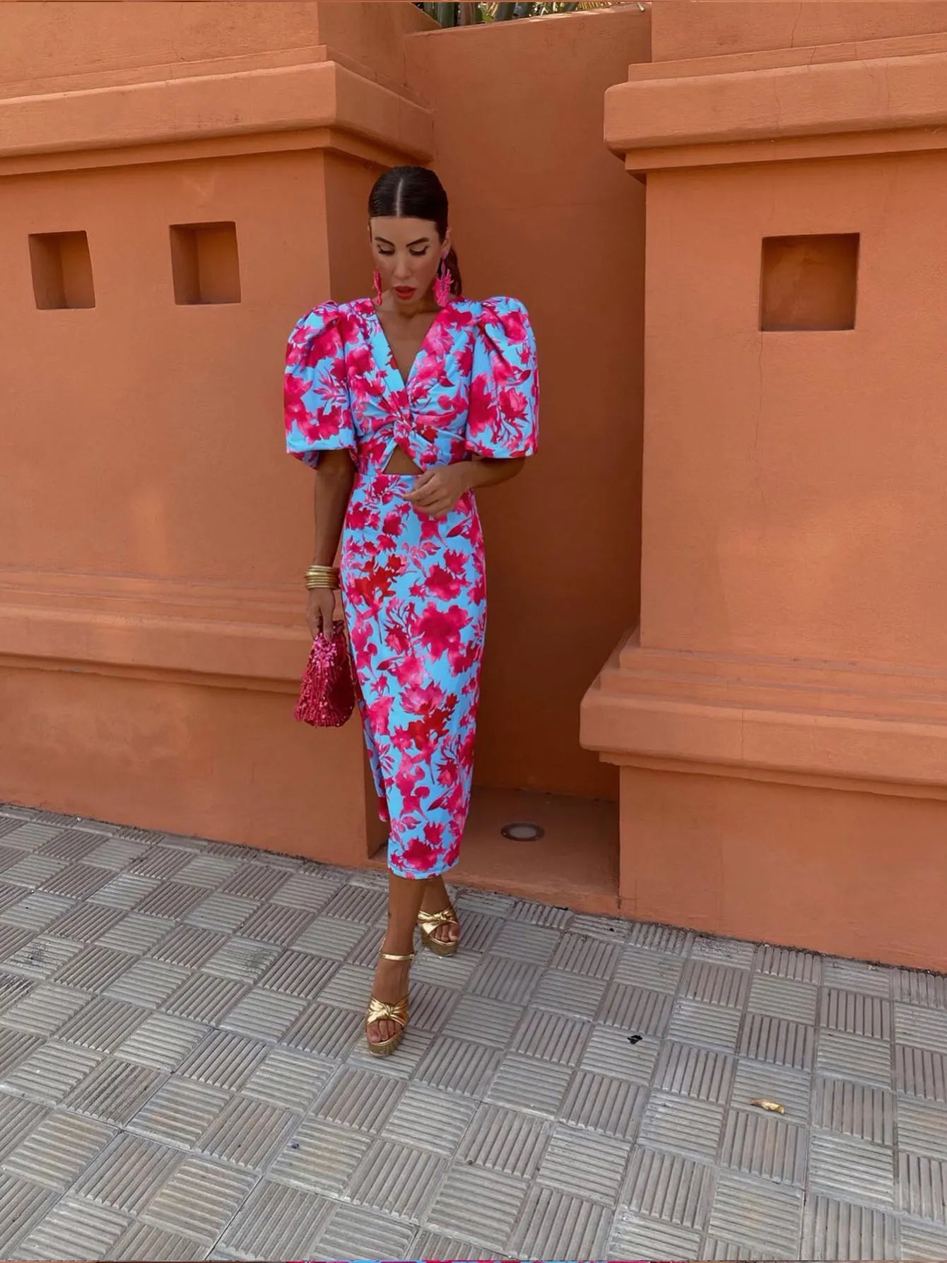 Chaveli | Robe D'Été Élégante À Manches Bouffantes Pour Femme | Maxi