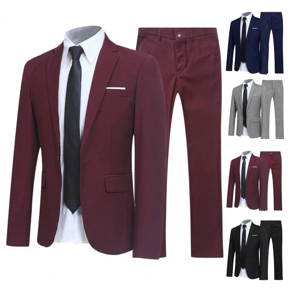 Costume d'Été Léger pour Homme – Deux-Pièces avec Veste et Pantalon pour Mariage, Bureau et Événements - Max