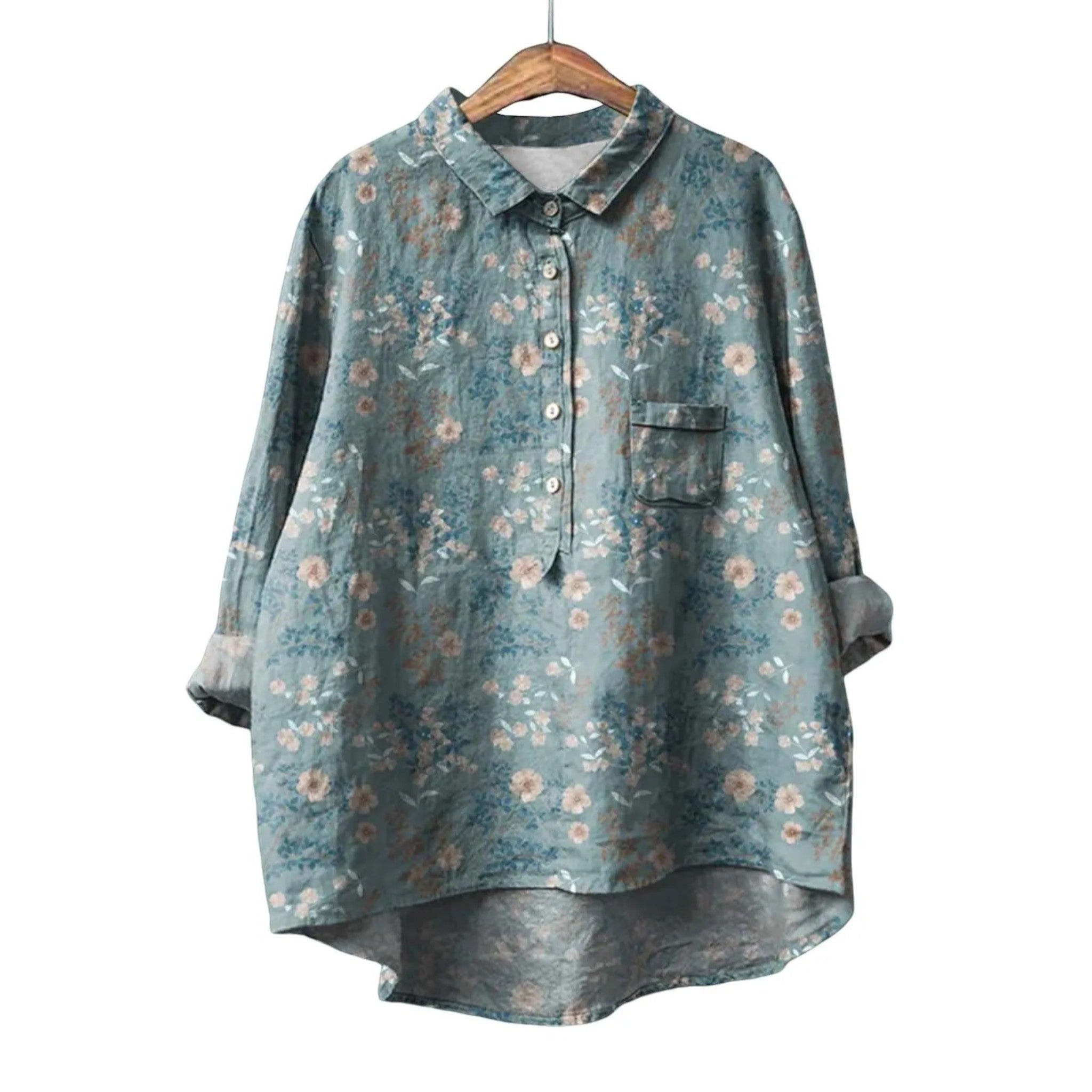Chemise Florale Élégante à Manches Longues – Léonie