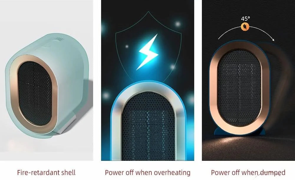 Petit Chauffage Électrique Économe en Énergie - Portable et à Faible Consommation