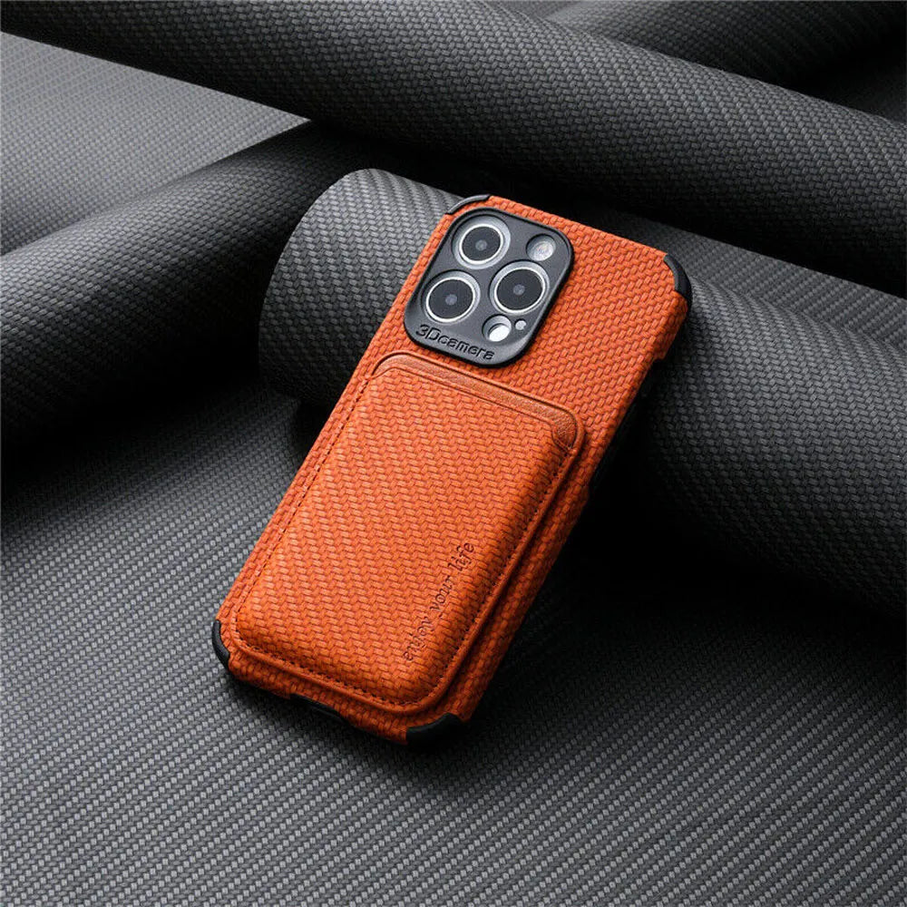 Coque Portefeuille MagSafe - FiberGuard - Fibre de Carbone - Élégante et Protectrice