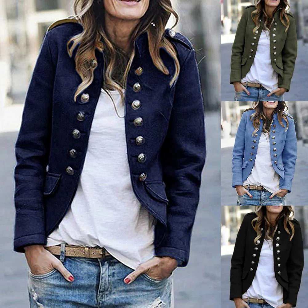 Isabelle - Blazer pour femme à col montant