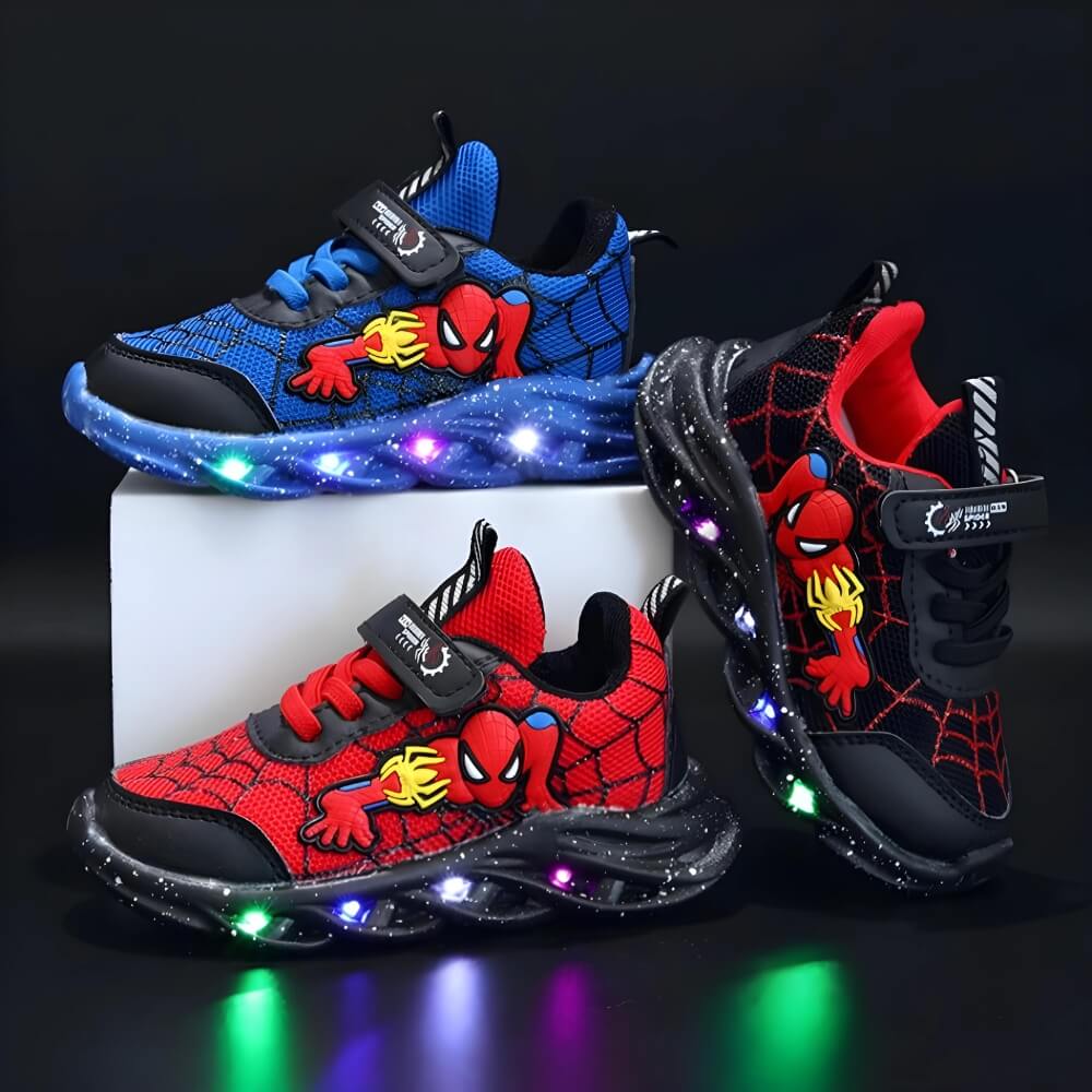 Sneakers LED Superhéros - Chaussures Tendance avec Lumières pour Enfants