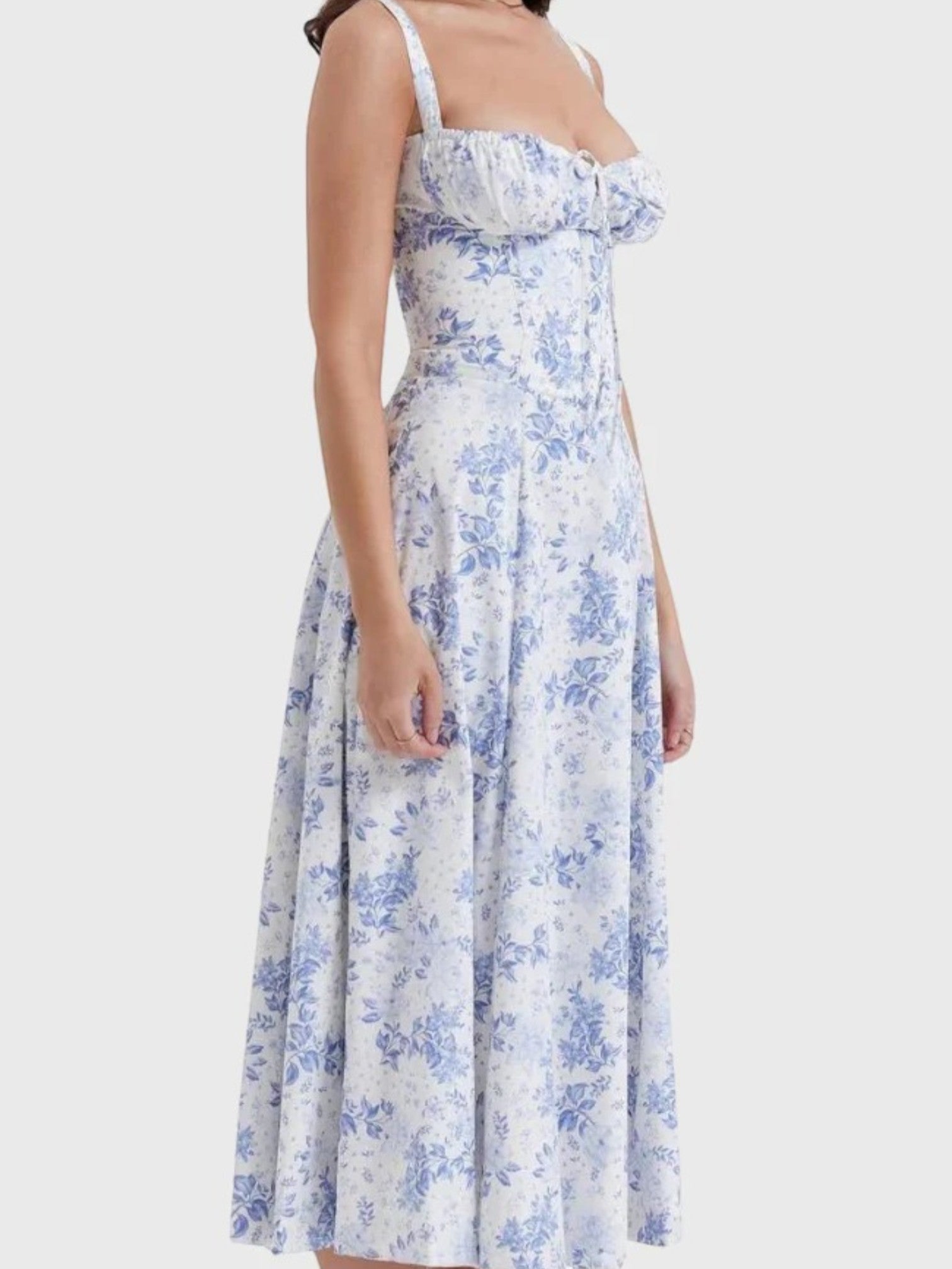 Sienna | Robe D'Été Fleurie Avec Fente Pour Femme | Midi