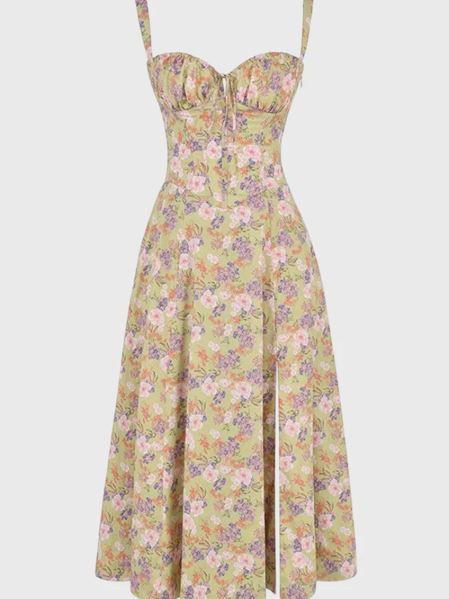 Sienna | Robe D'Été Fleurie Avec Fente Pour Femme | Midi