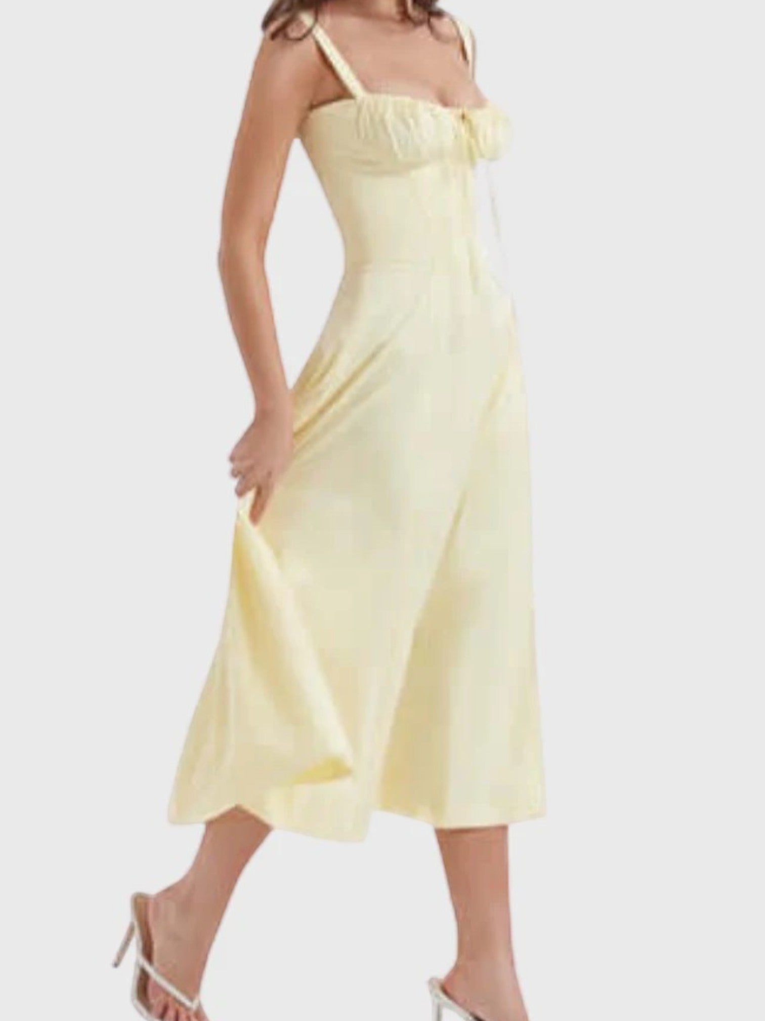 Sienna | Robe D'Été Fleurie Avec Fente Pour Femme | Midi
