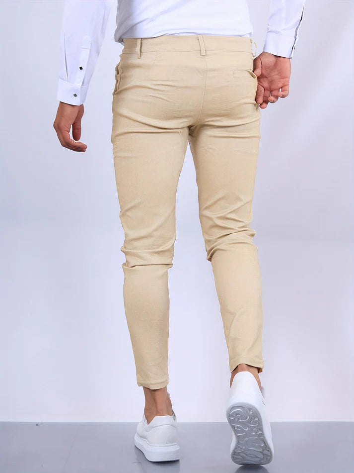 Élégance - Pantalon Homme - Coupe Ajustée, Style Décontracté & Chic