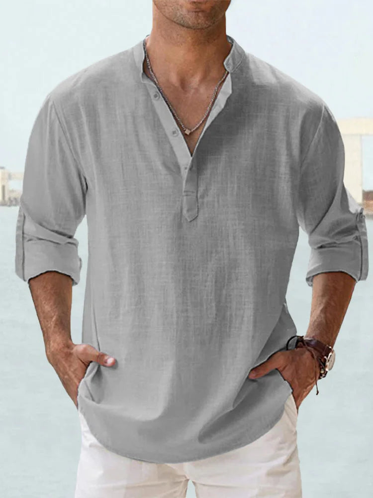 Simon | Chemise D'été Décontractée Pour Hommes | Manches Longues
