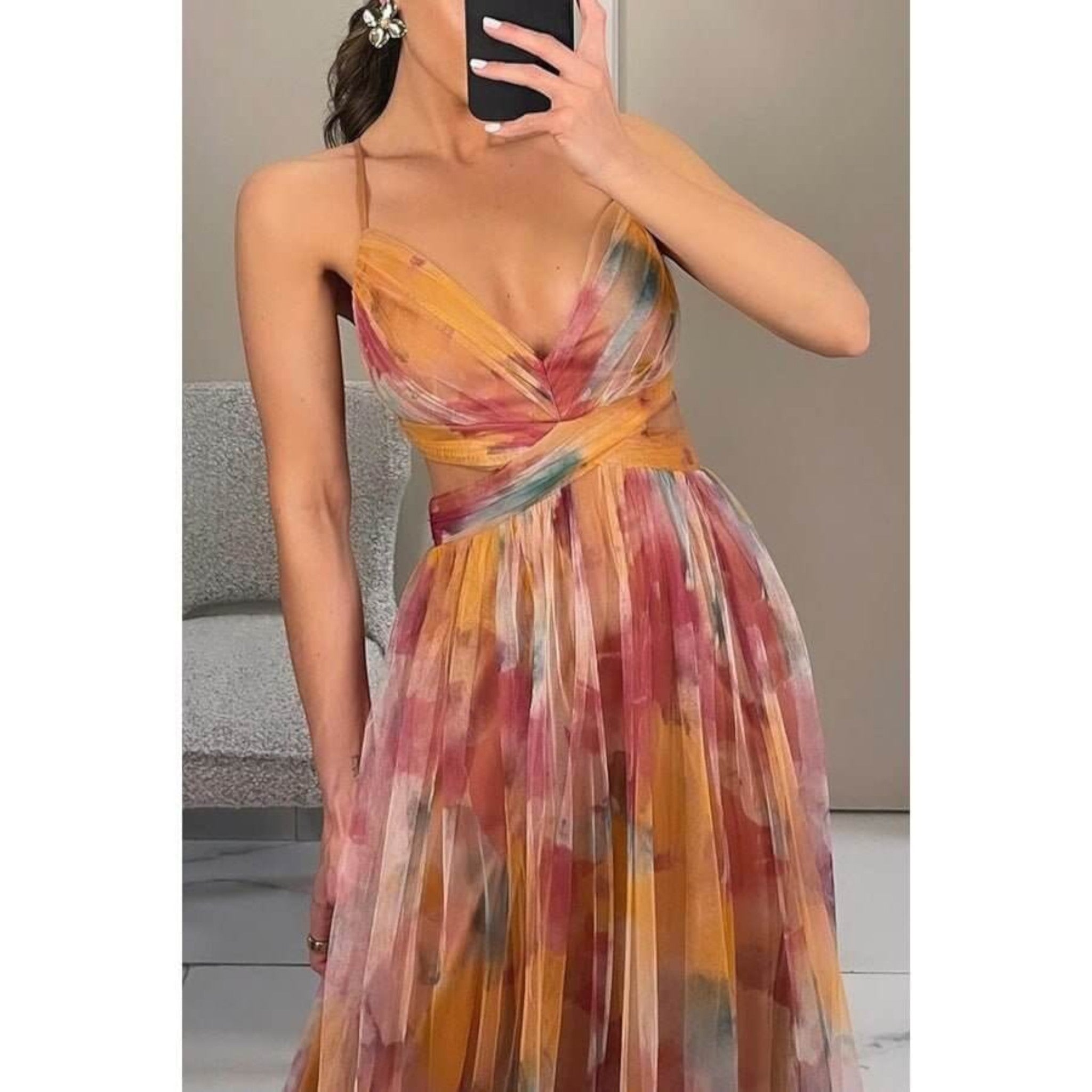 Angela | Robe De Soirée À Fleurs Pour Femmes | Maxi