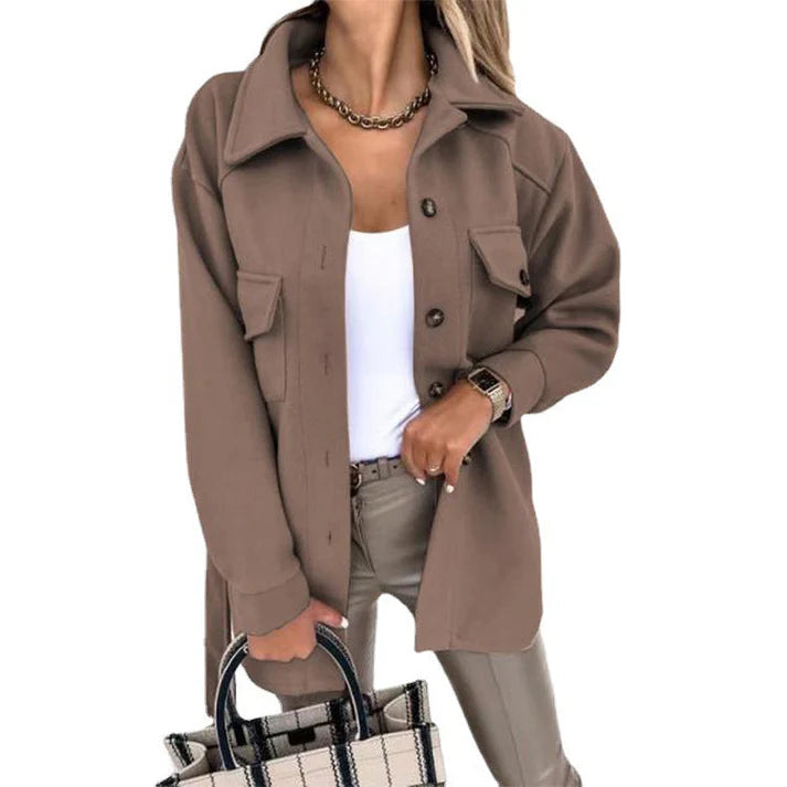 Camille – Manteau en laine chic pour femme