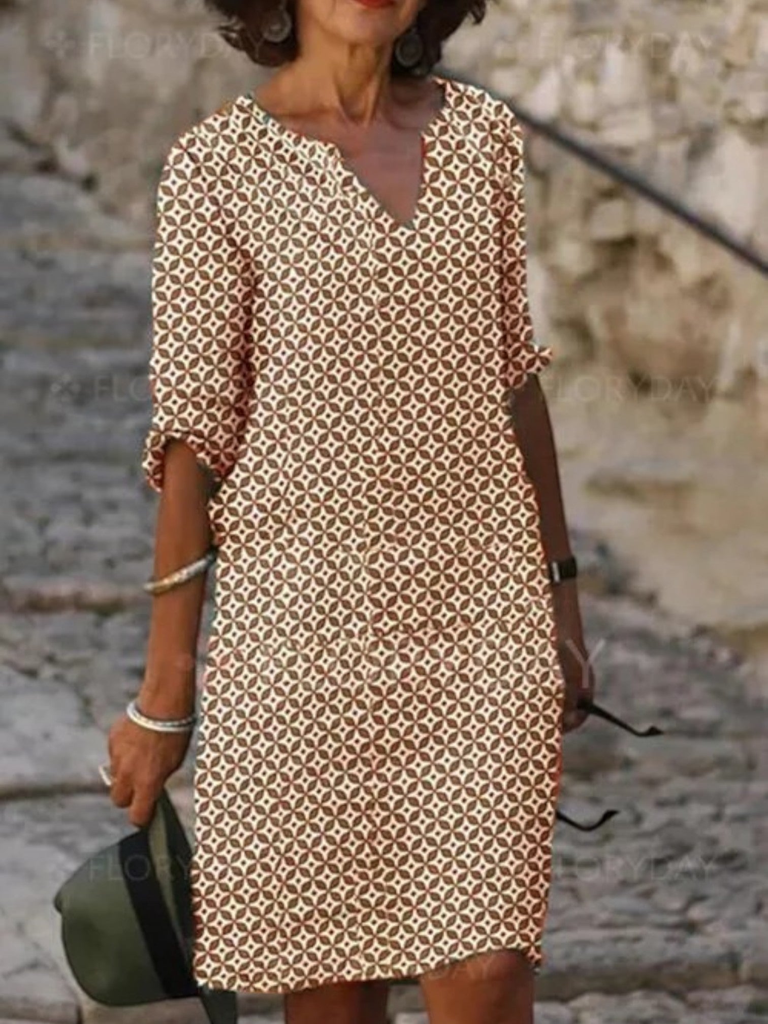 Chloé | Robe D'Été Élégante À Col En V Pour Femme | Midi
