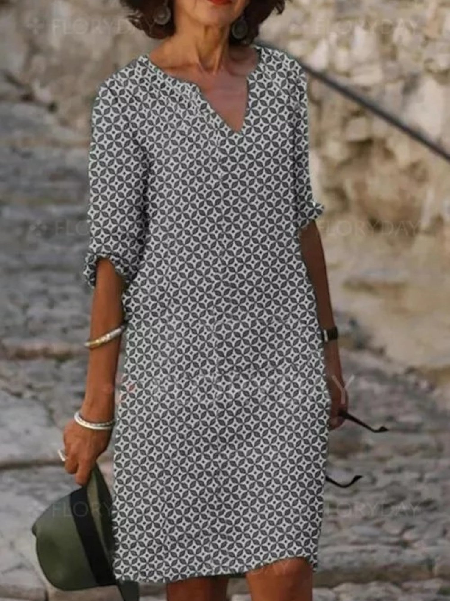 Chloé | Robe D'Été Élégante À Col En V Pour Femme | Midi