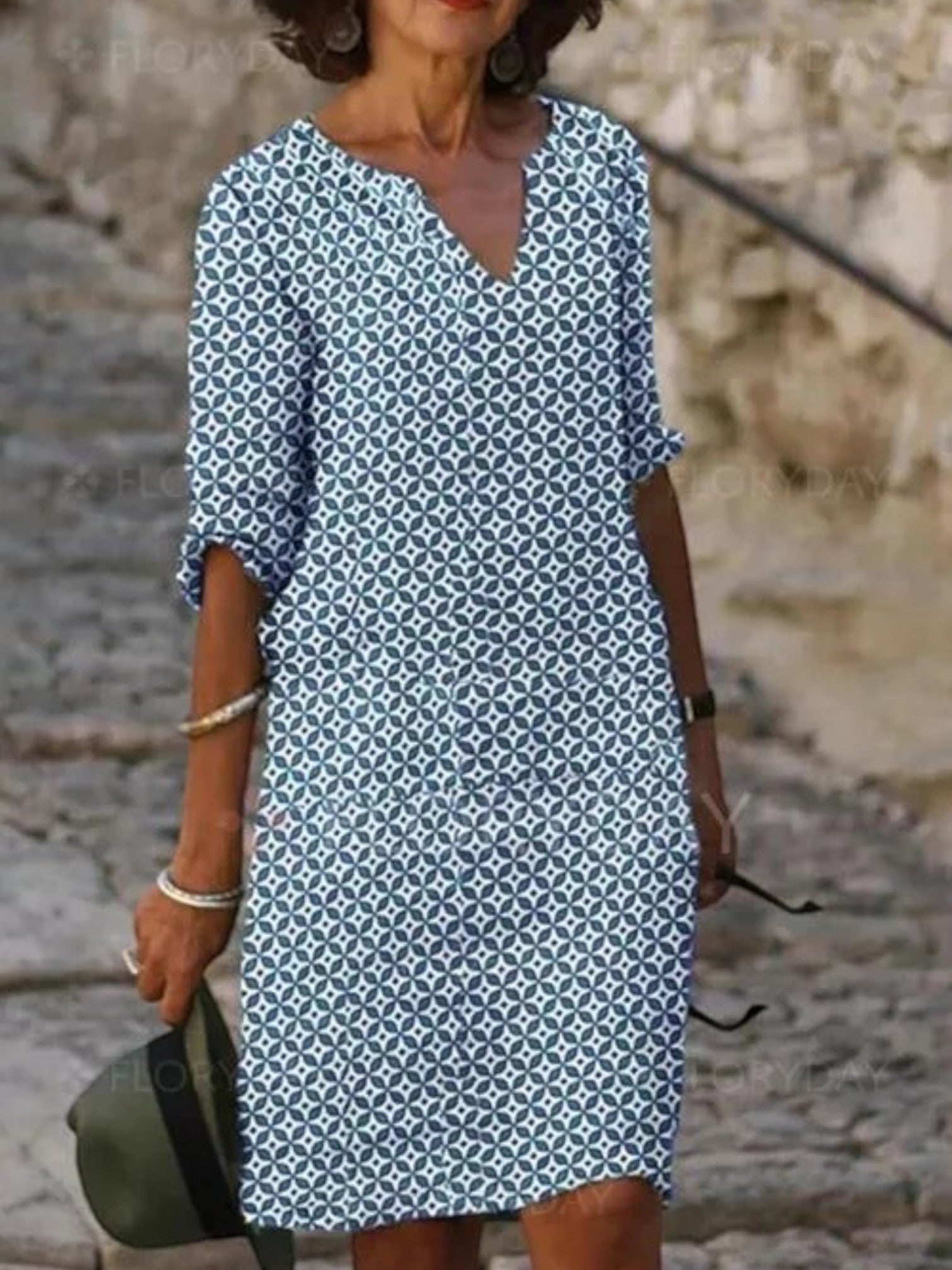 Chloé | Robe D'Été Élégante À Col En V Pour Femme | Midi