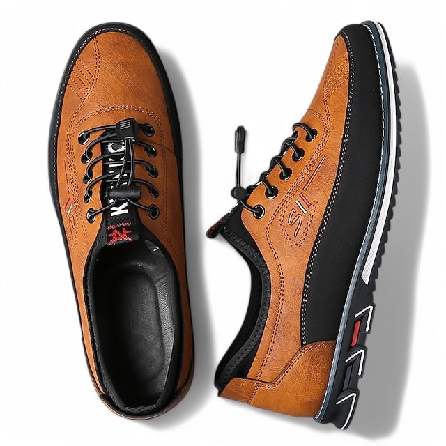 Alexandre - Baskets casual pour homme en cuir antidérapant, confortables pour un usage quotidien