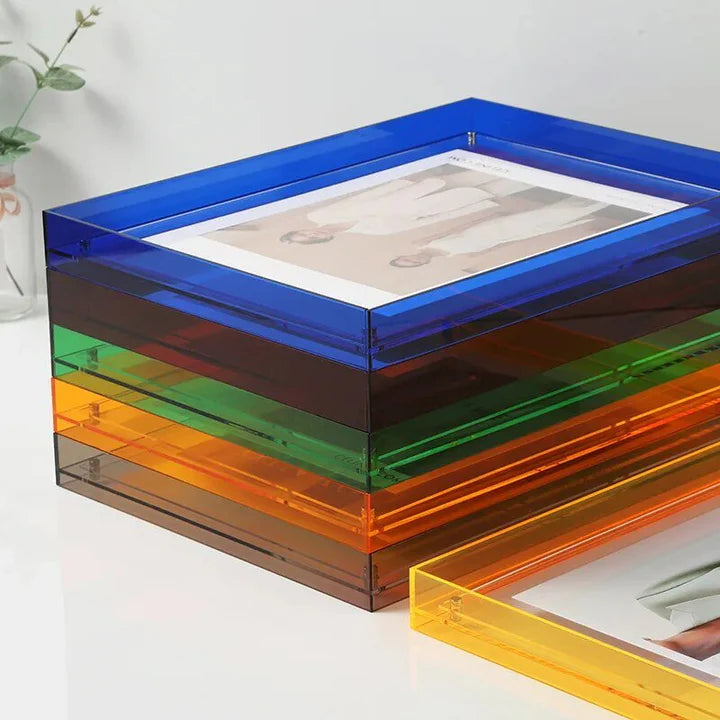 Cadre Photo Acrylique Transparent Coloré