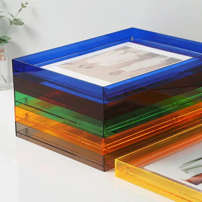 Cadre Photo Acrylique Transparent Coloré