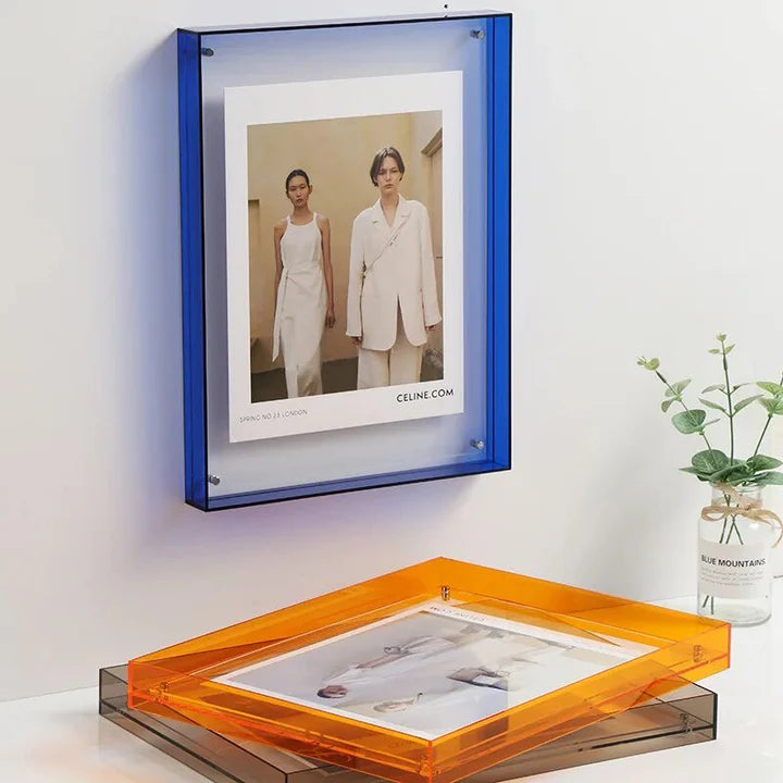 Cadre Photo Acrylique Transparent Coloré
