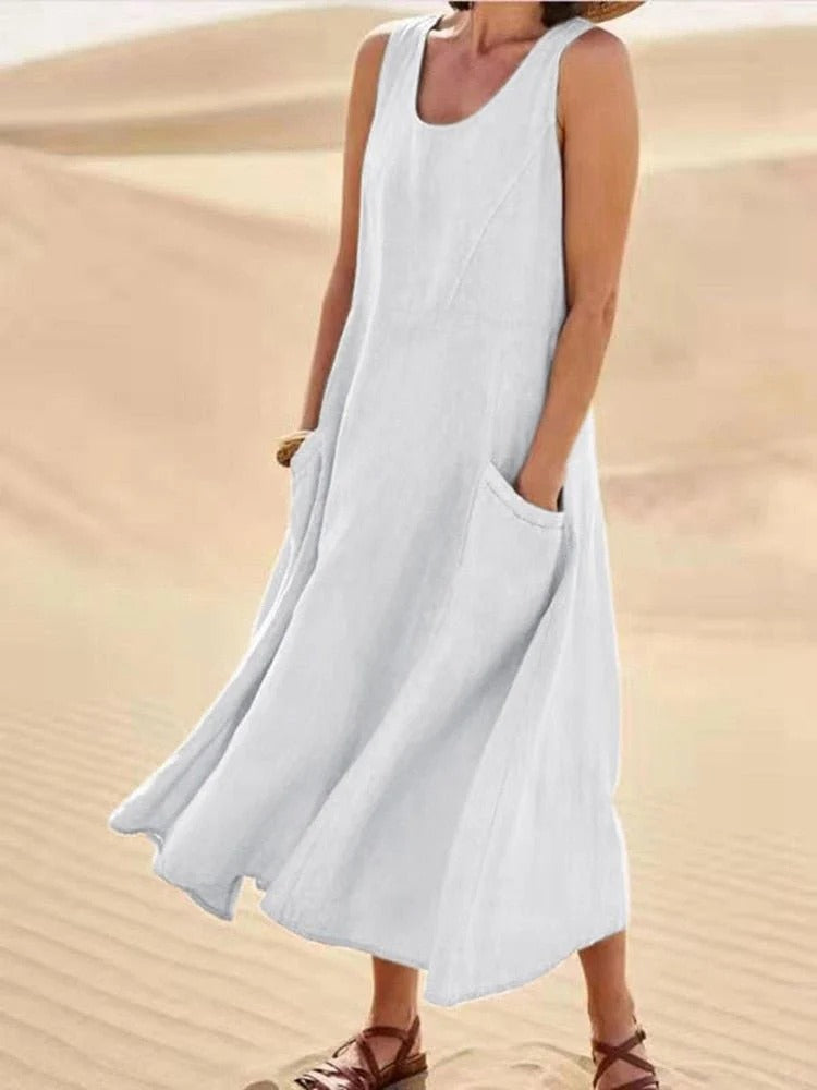 Robe Aérée en Lin – Légèreté et Élégance - Emma