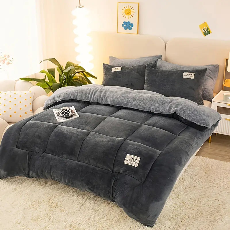 DouceurNest - Couette Moderne Matelassée, Douce Microfibre, Chaleur Toute Saison, Lavable et Respirante