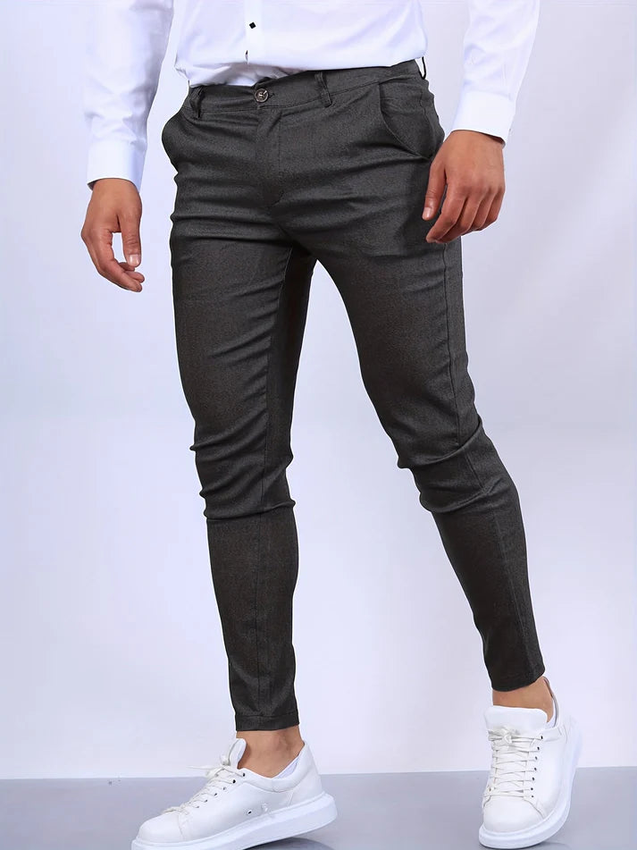 Élégance - Pantalon Homme - Coupe Ajustée, Style Décontracté & Chic