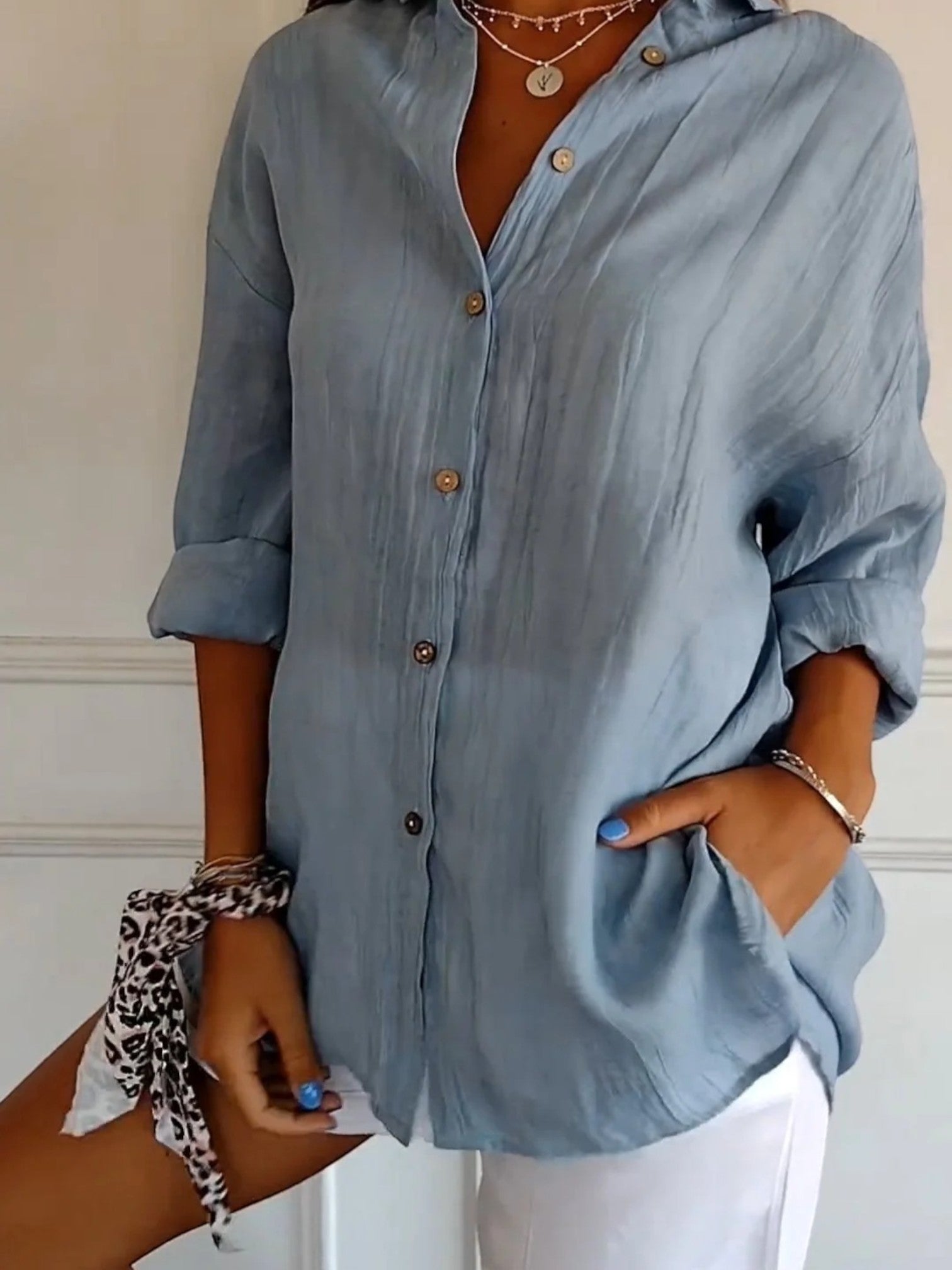 Amélie | Chemisier Chic À Col En V Pour Femme