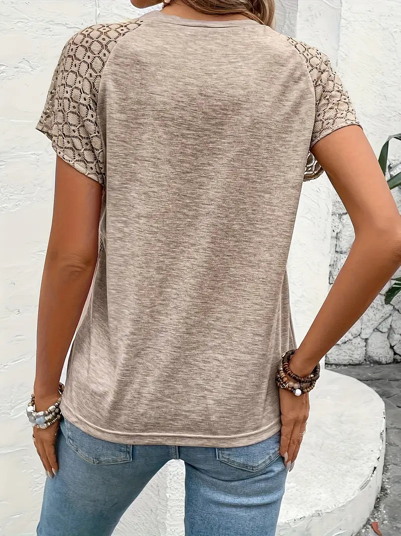 Blouse d’Été Décontractée Chic – Tissu Respirant, Style Court, Polyvalente & Lavable – BreezaTop