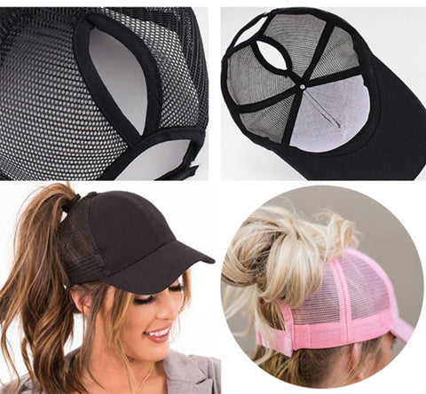 Casquette avec Ouverture pour Queue-de-Cheval – Disponible en 35 Variantes Tendance – TailCa