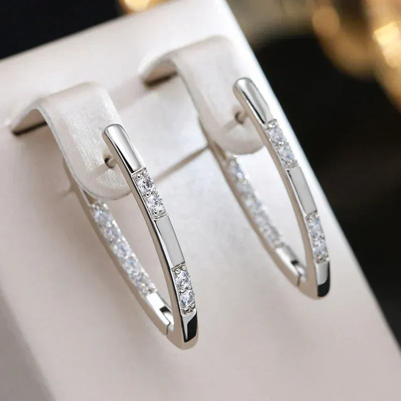 Créoles Élégantes en Or avec Zirconia – Brillance et Sophistication - Sophie