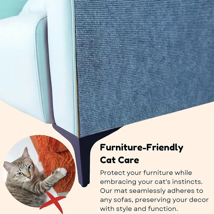 Tapis Griffoir pour Chats - ClawSafe - Autocollant - Protection des Meubles