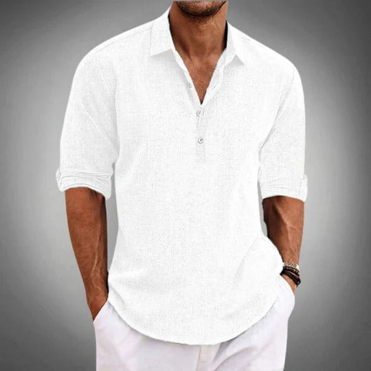 Polo en Lin Coton Classique pour Homme – Élégance et Confort - Paul