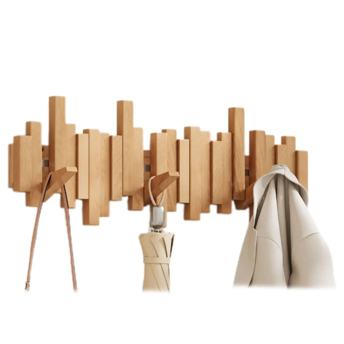 Kapstok Piano en Bois de Noyer ou Hêtre pour Vestes - Élégance et Praticité