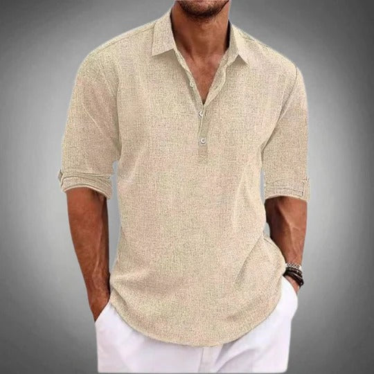 Polo en Lin Coton Classique pour Homme – Élégance et Confort - Paul