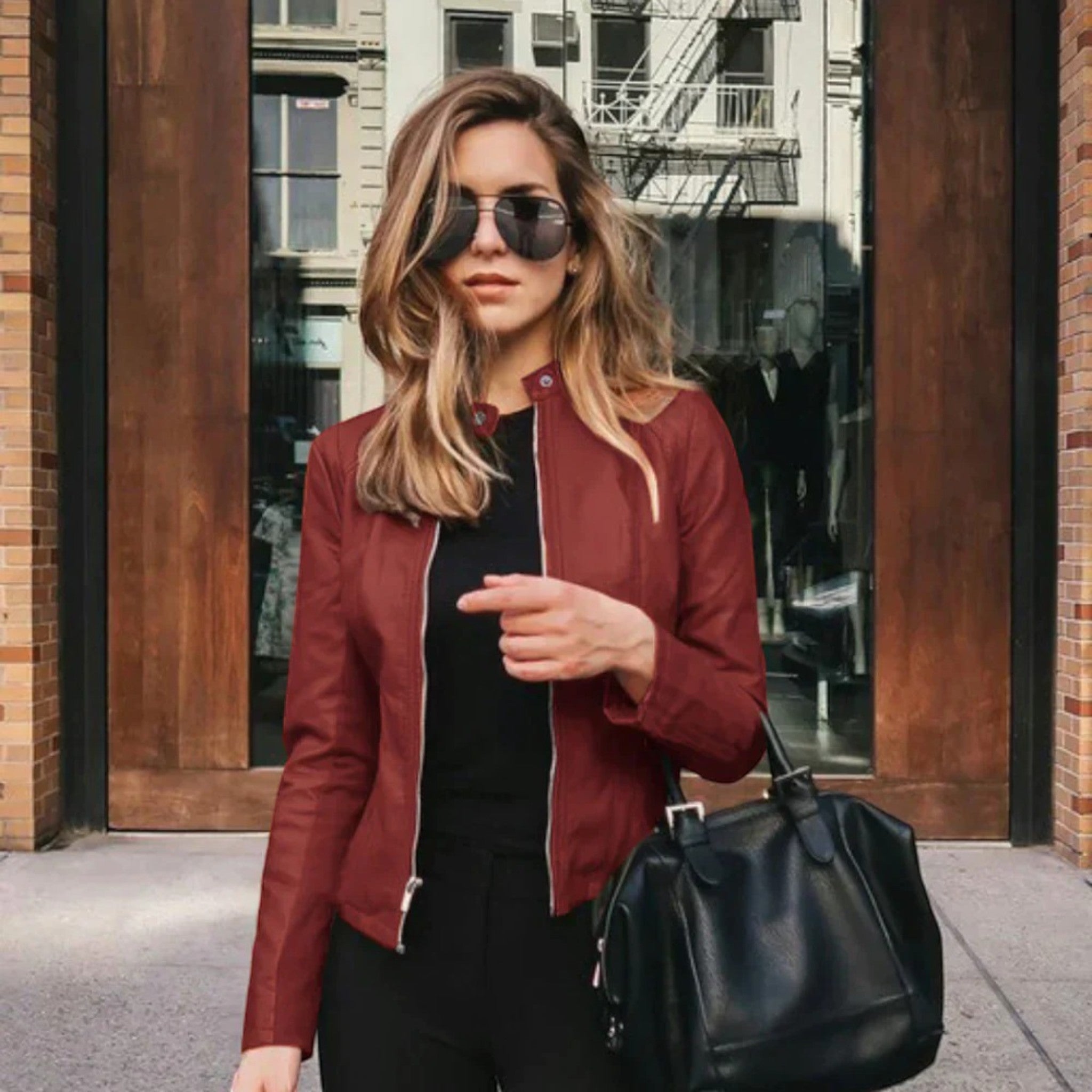 Amira | Veste De Motard Chic Ajustée Pour Femmes