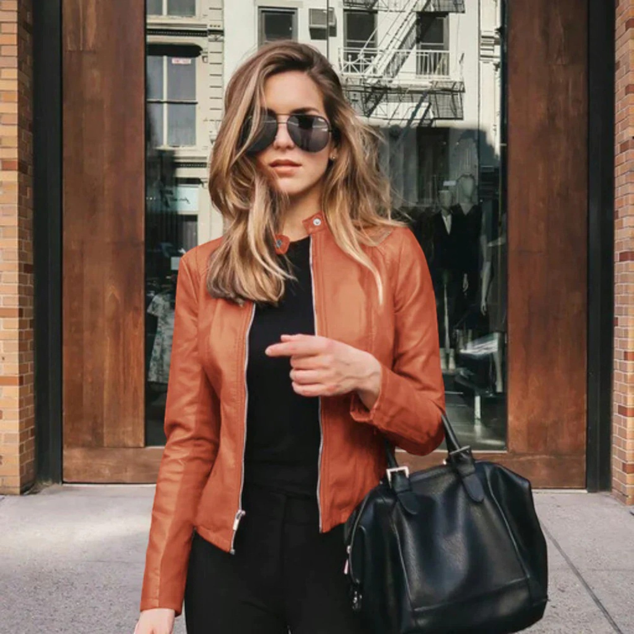 Amira | Veste De Motard Chic Ajustée Pour Femmes