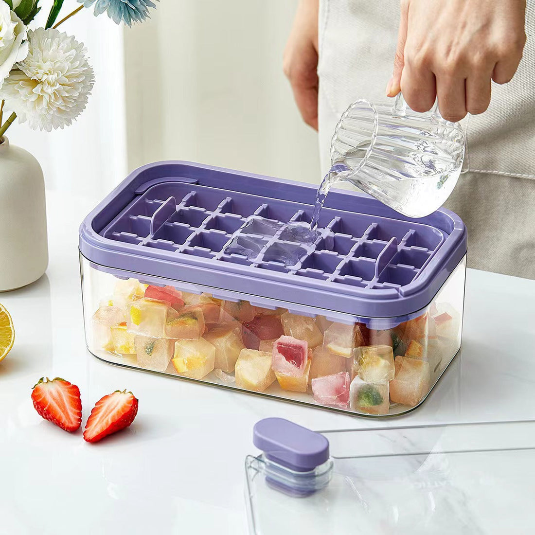 Bac à Glaçons en Silicone 32 Compartiments – Souple, Démoulage Facile & Sans BPA – FlexiFreeze