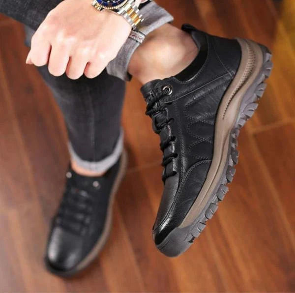 MarinFlex - Chaussures en cuir confortables et imperméables pour homme
