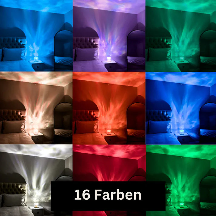 AuroraGlow - Lampe d'aurore boréale avec 16 couleurs