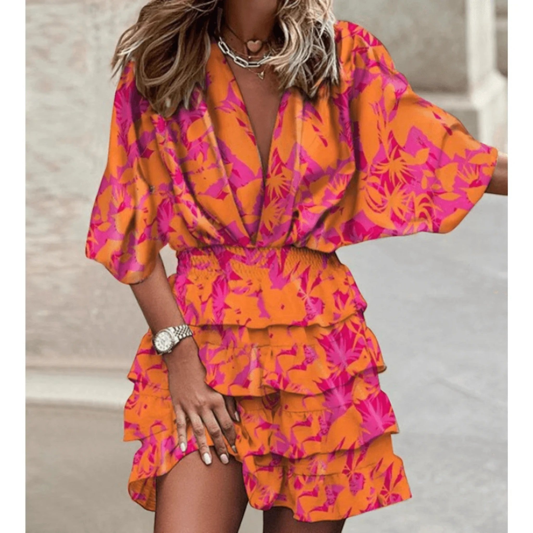 Élise | Robe D'Été Élégante À Fleurs Pour Femme | Mini