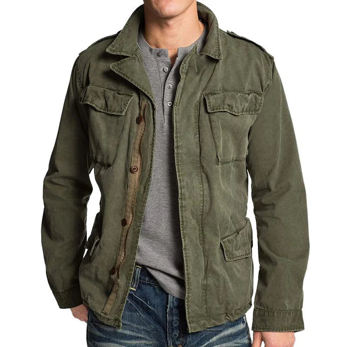 Alain - Veste de Travail Vintage Décontractée pour Homme