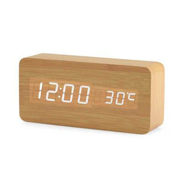 Réveil Numérique LED Minimaliste avec Commande Vocale – EchoTime