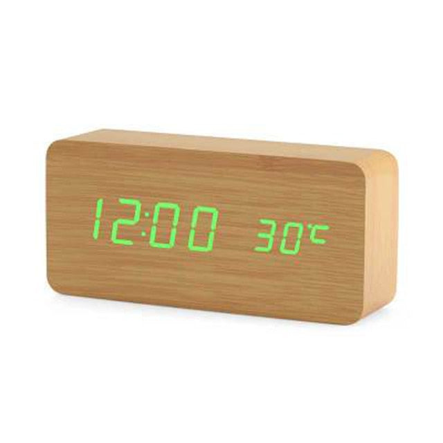 Réveil Numérique LED Minimaliste avec Commande Vocale – EchoTime