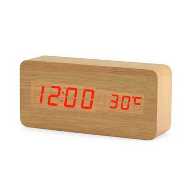 Réveil Numérique LED Minimaliste avec Commande Vocale – EchoTime