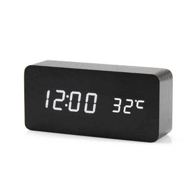 Réveil Numérique LED Minimaliste avec Commande Vocale – EchoTime