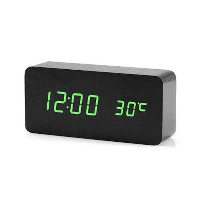 Réveil Numérique LED Minimaliste avec Commande Vocale – EchoTime