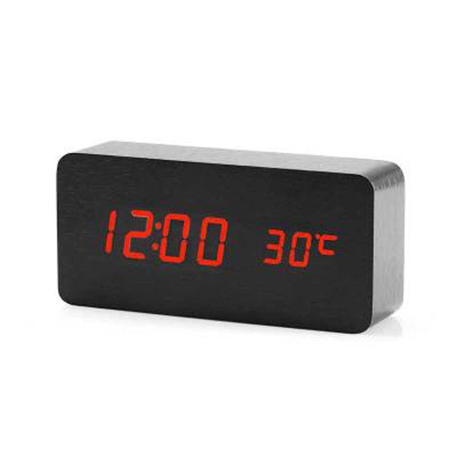 Réveil Numérique LED Minimaliste avec Commande Vocale – EchoTime