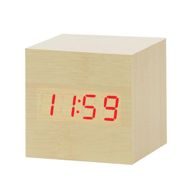 Réveil Numérique LED Minimaliste avec Commande Vocale – EchoTime
