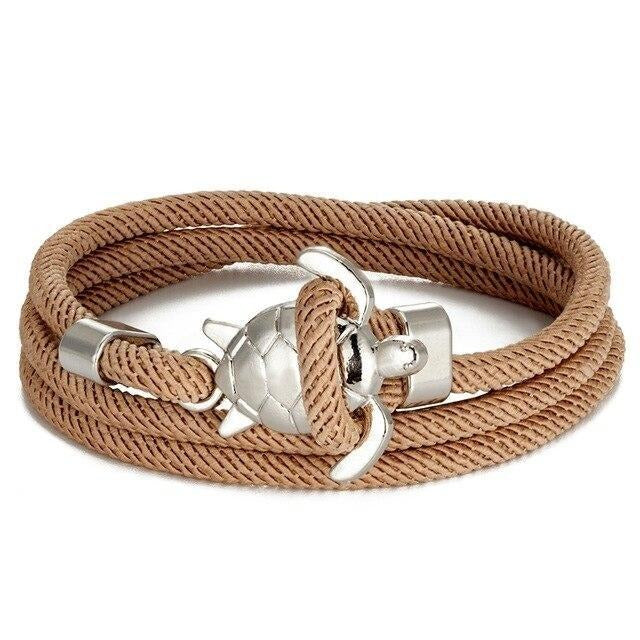 Bracelet Fait Main avec Tortue de Mer – Artisanat et Élégance