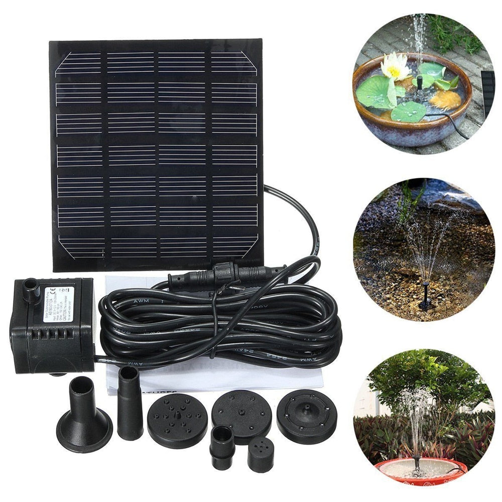 Pompe à Eau Solaire avec 4 Jets de Fontaine – Pour Jardin & Bassin – SunSpray