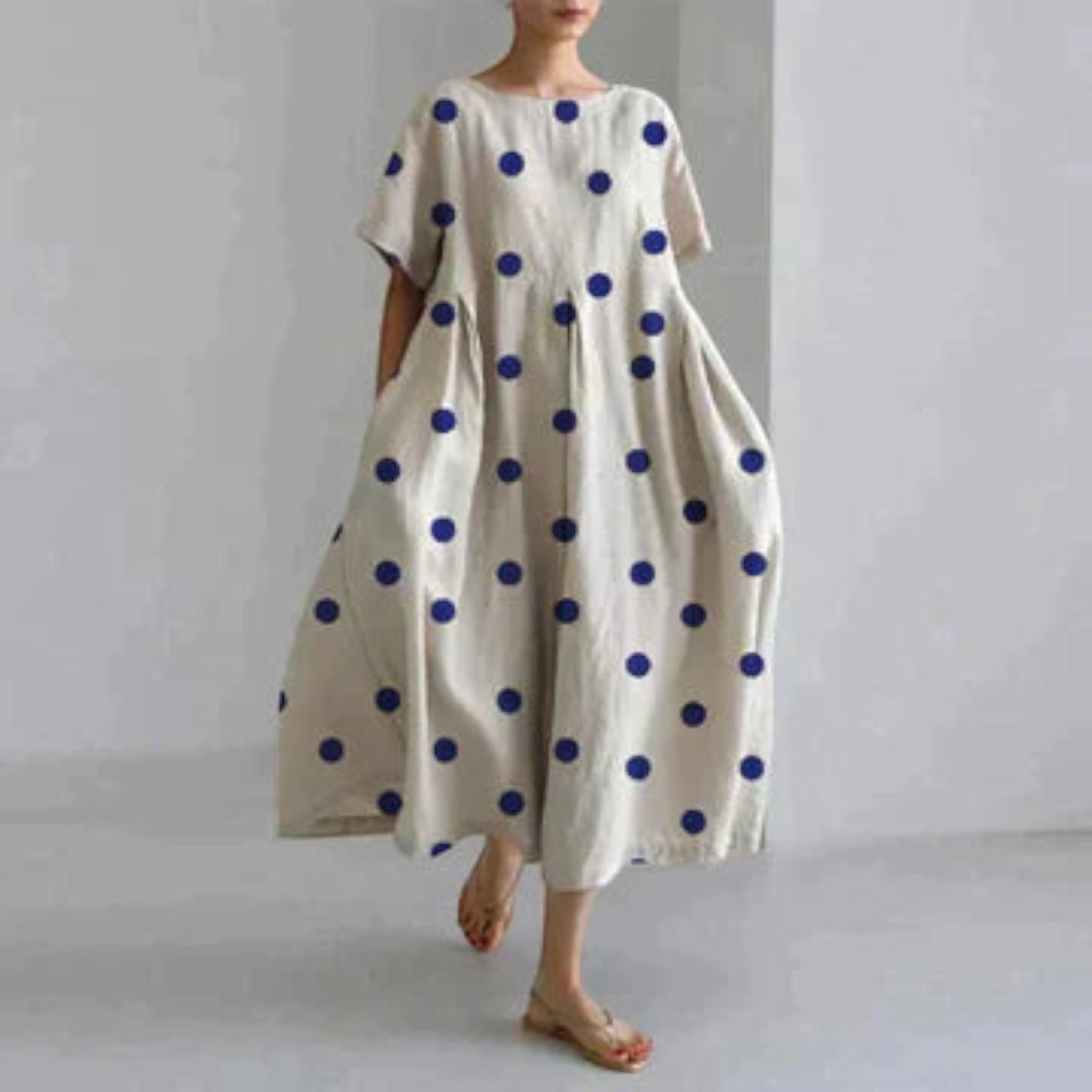 Sophie - Robe d'été trapèze à fleurs fluide pour femme | Maxi