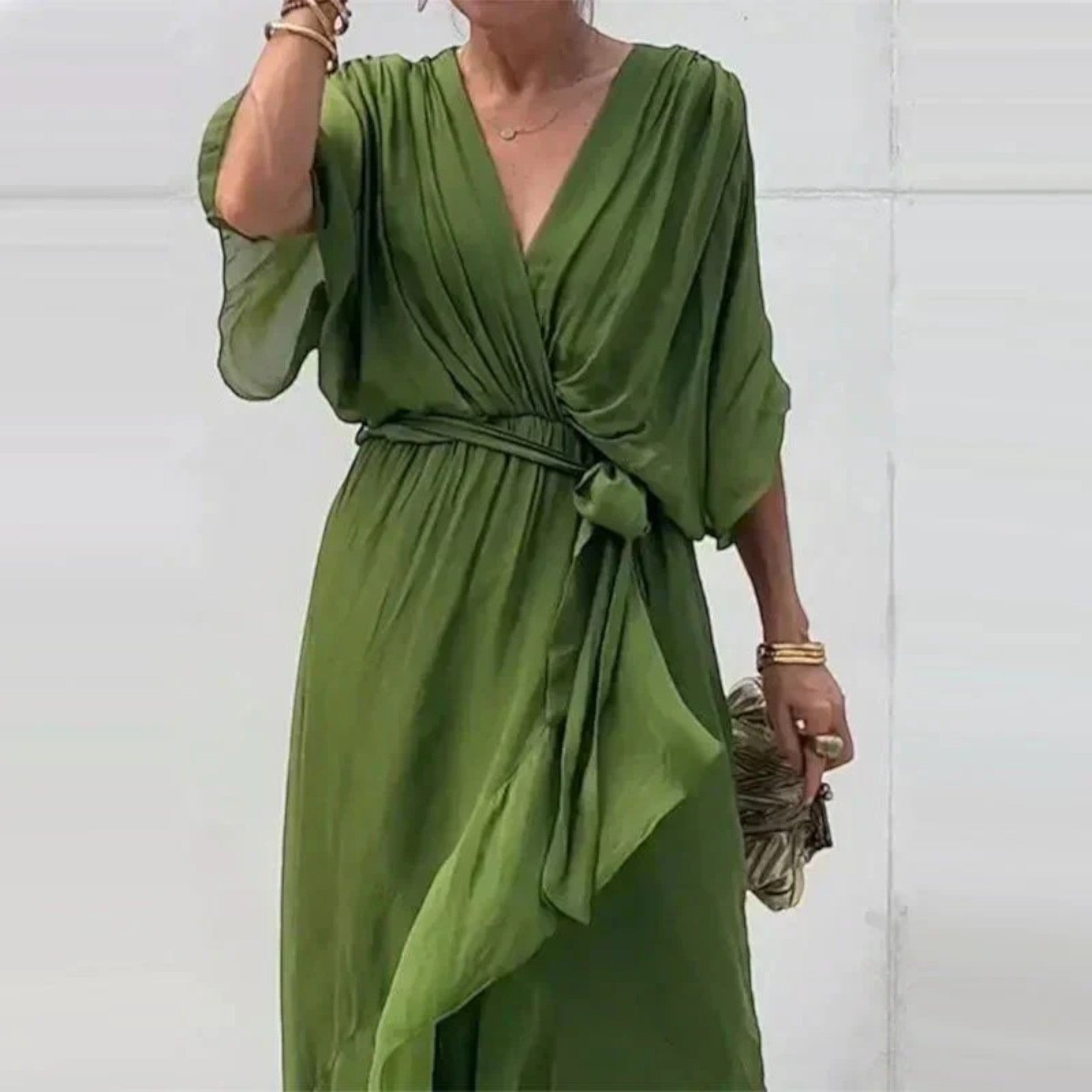 Camila | Robe De Soirée Élégante À Col En V Pour Femme | Maxi